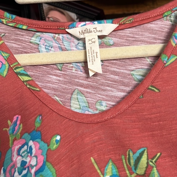 MATILDA JANE Light Brown/Pink/Green/White Looks To Frill Dress, Size Large, GUC. - Picture 6 of 9